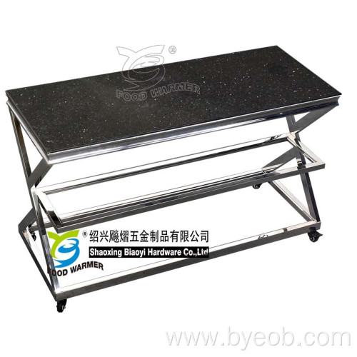 Mobile Tableware for Chafing Dish Buffet with Stone